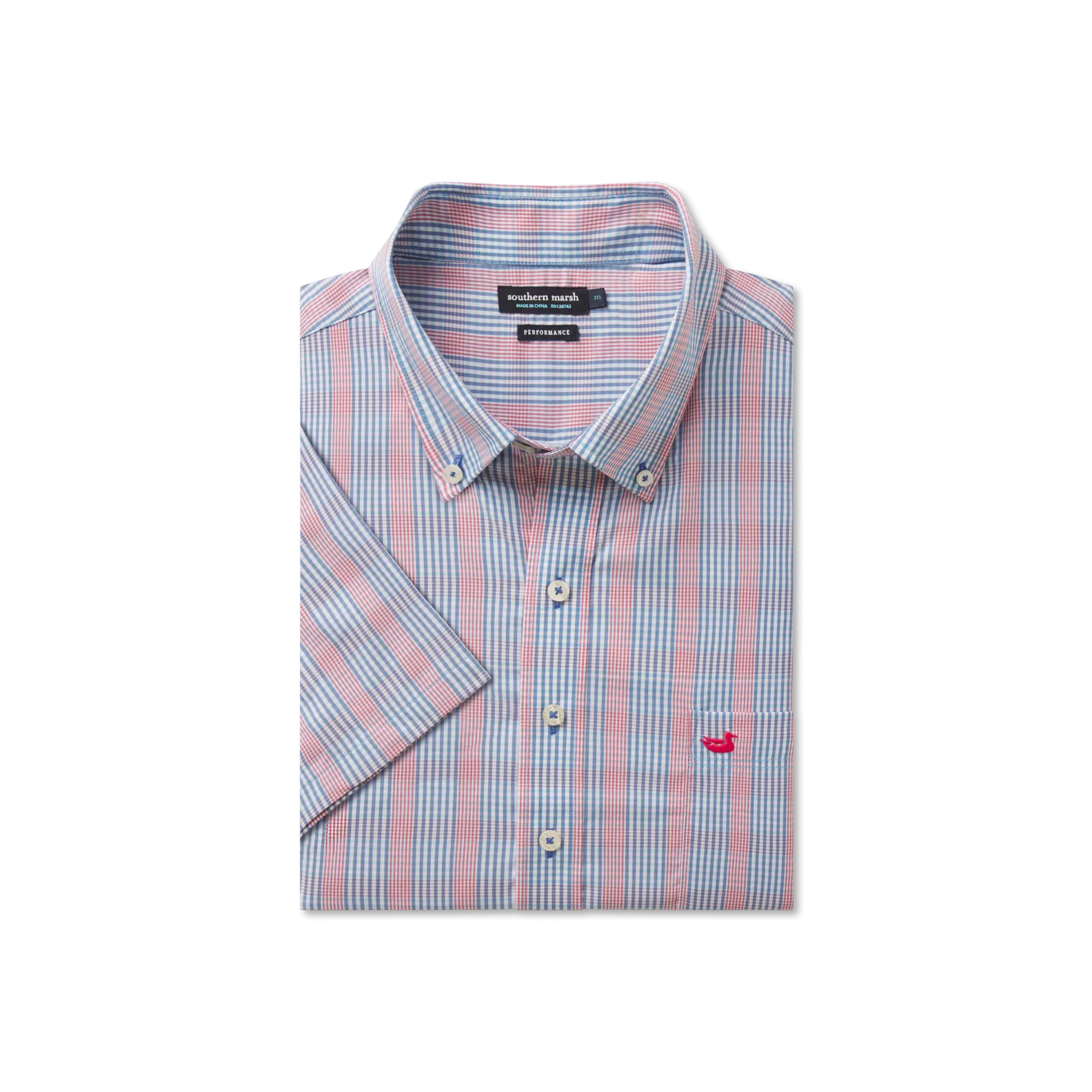 Franklin Performance Gingham Dress Shirt - Short Sleeve