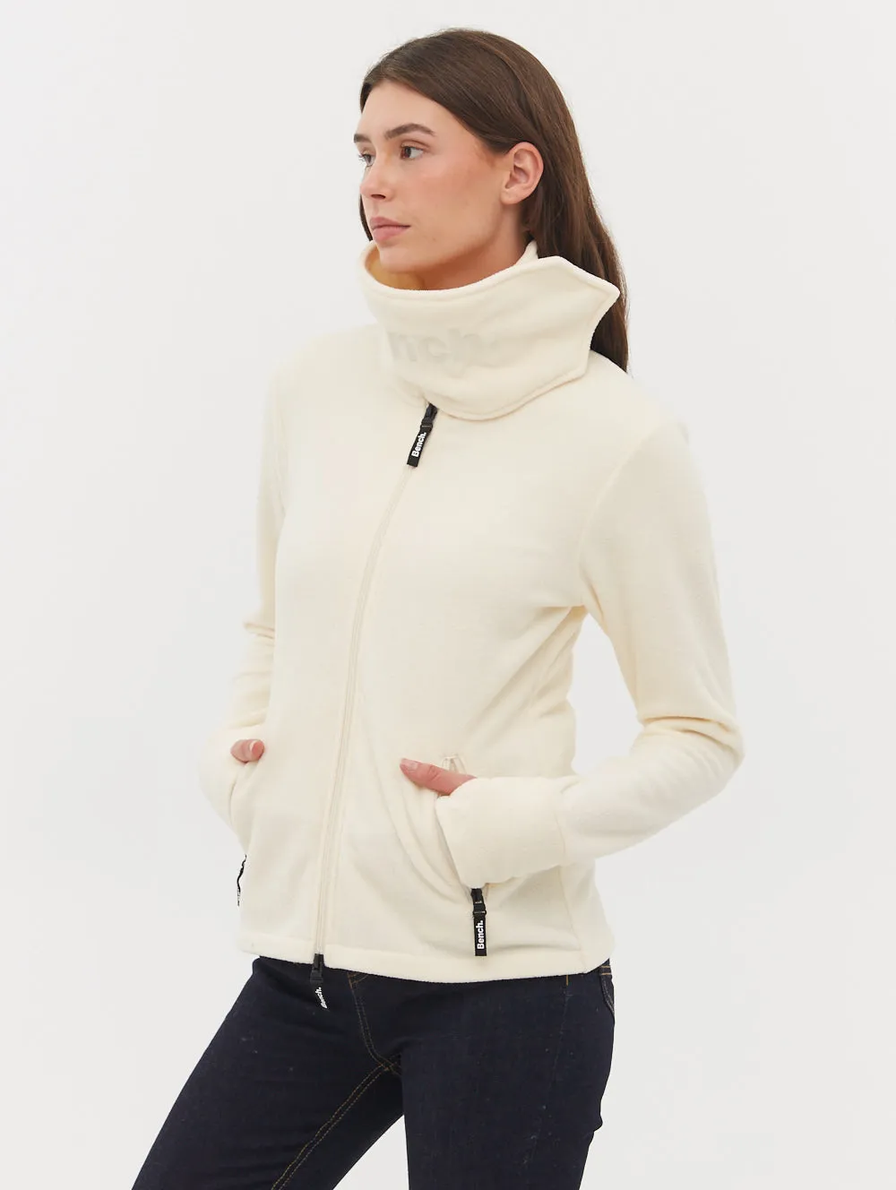 Funnel Microfleece Zip-Up Wrap Neck