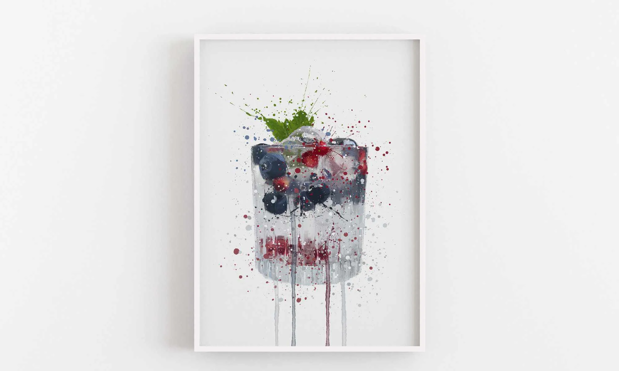 Gin and Tonic 'Blueberry & Pomegranate' Wall Art Print