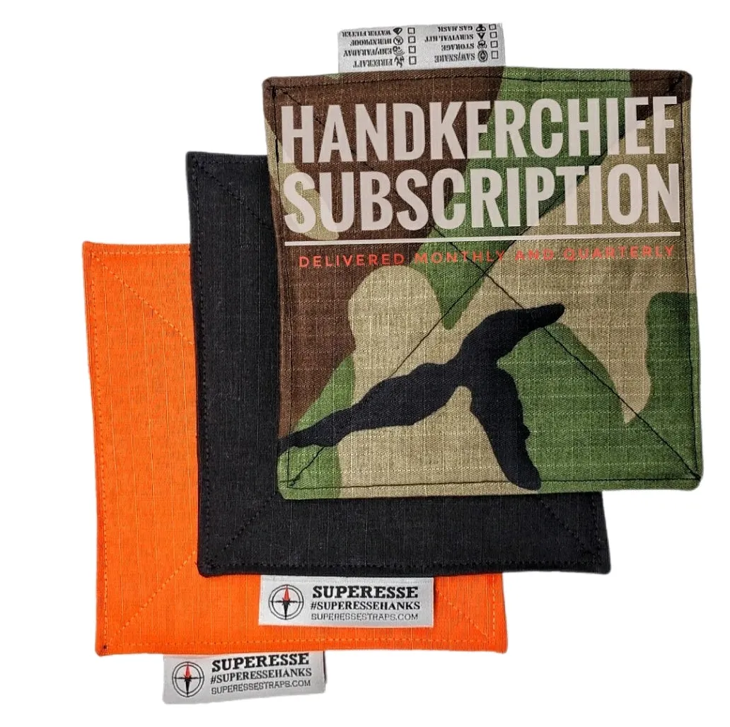 Handkerchief of the Month - Handmade multipurpose EDC hank delivered monthly or quarterly.