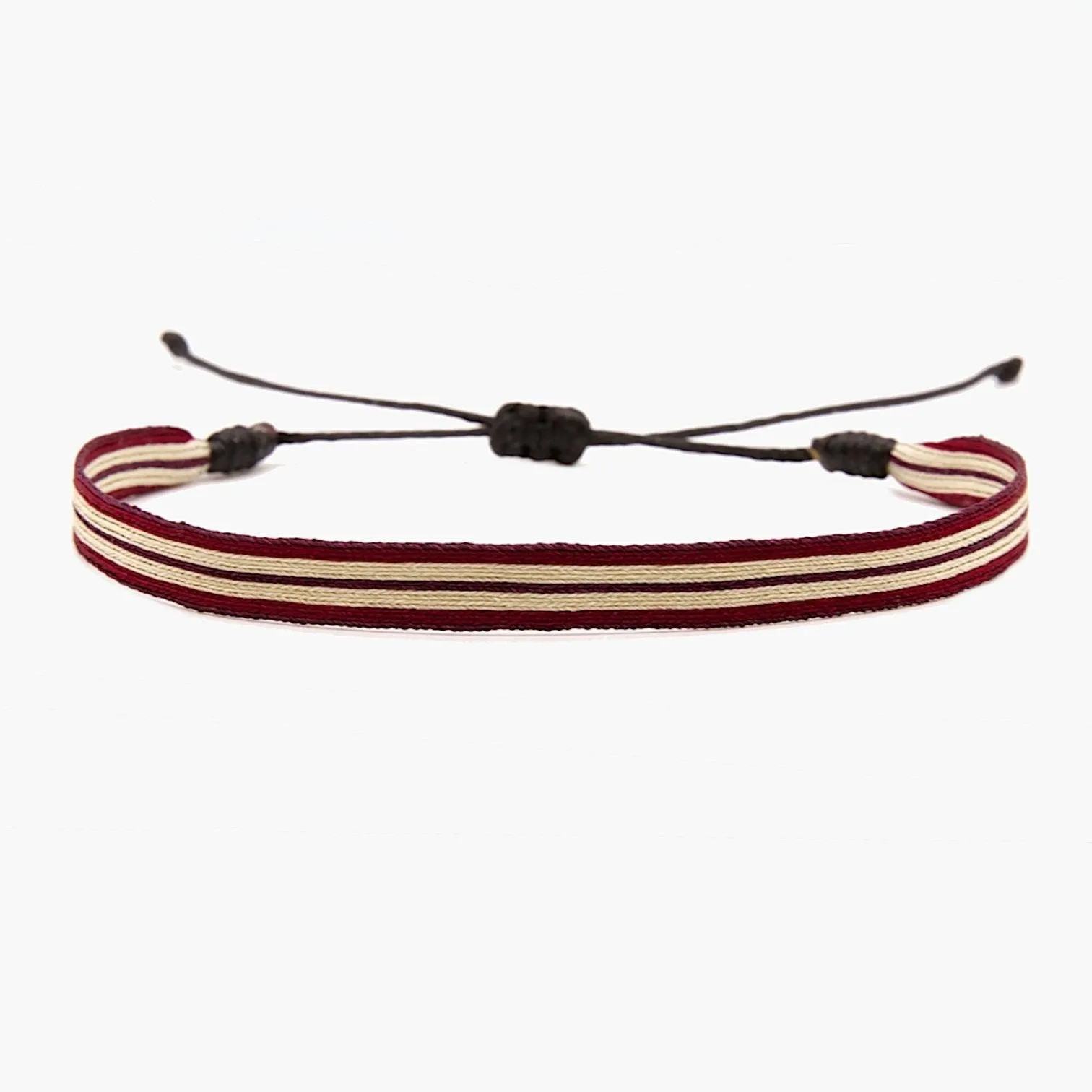 Handmade Purnama Bracelet 70 (Burgundy/Cream)