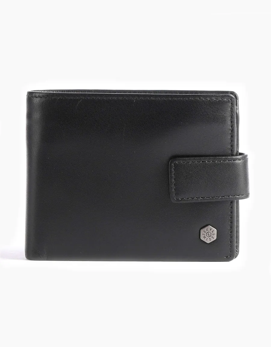 Jekyll & Hide Monaco Large Billfold Wallet With Coin Soft Black