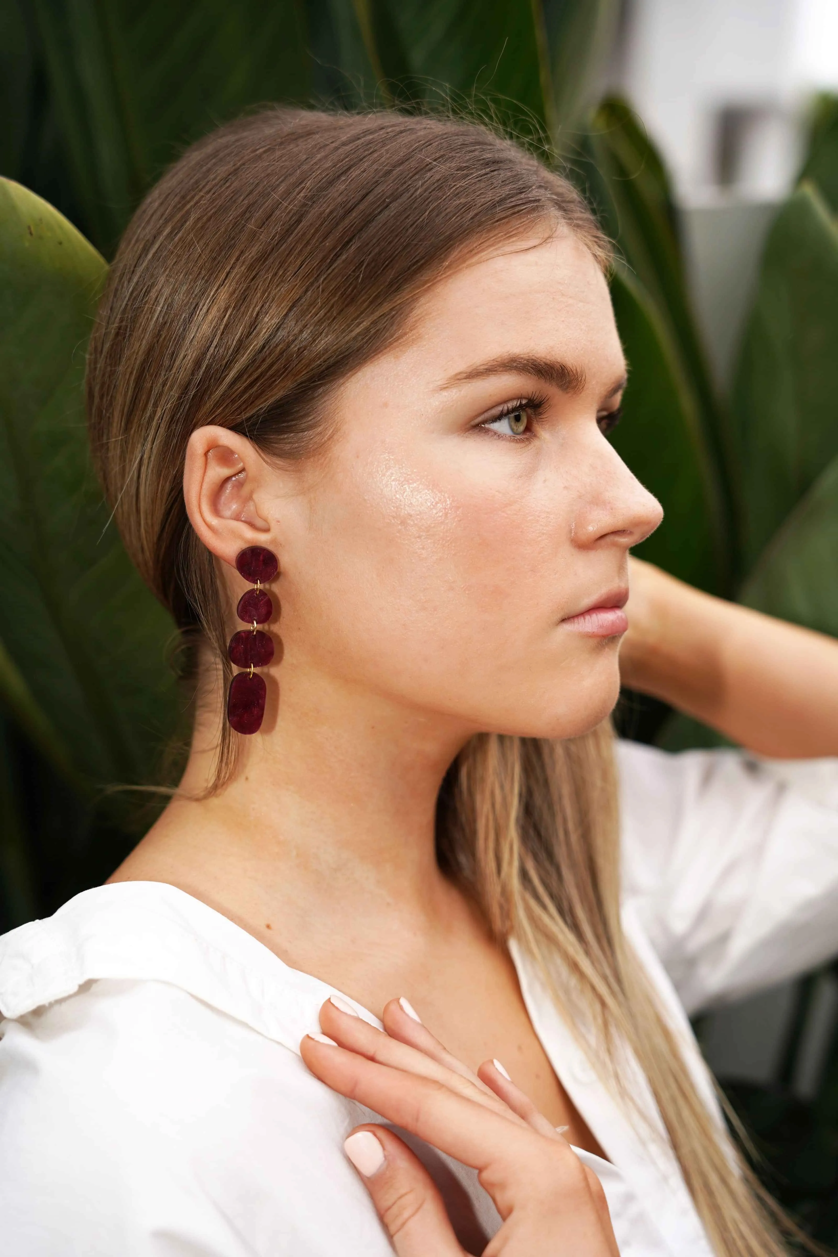 Juno Earrings - Merlot