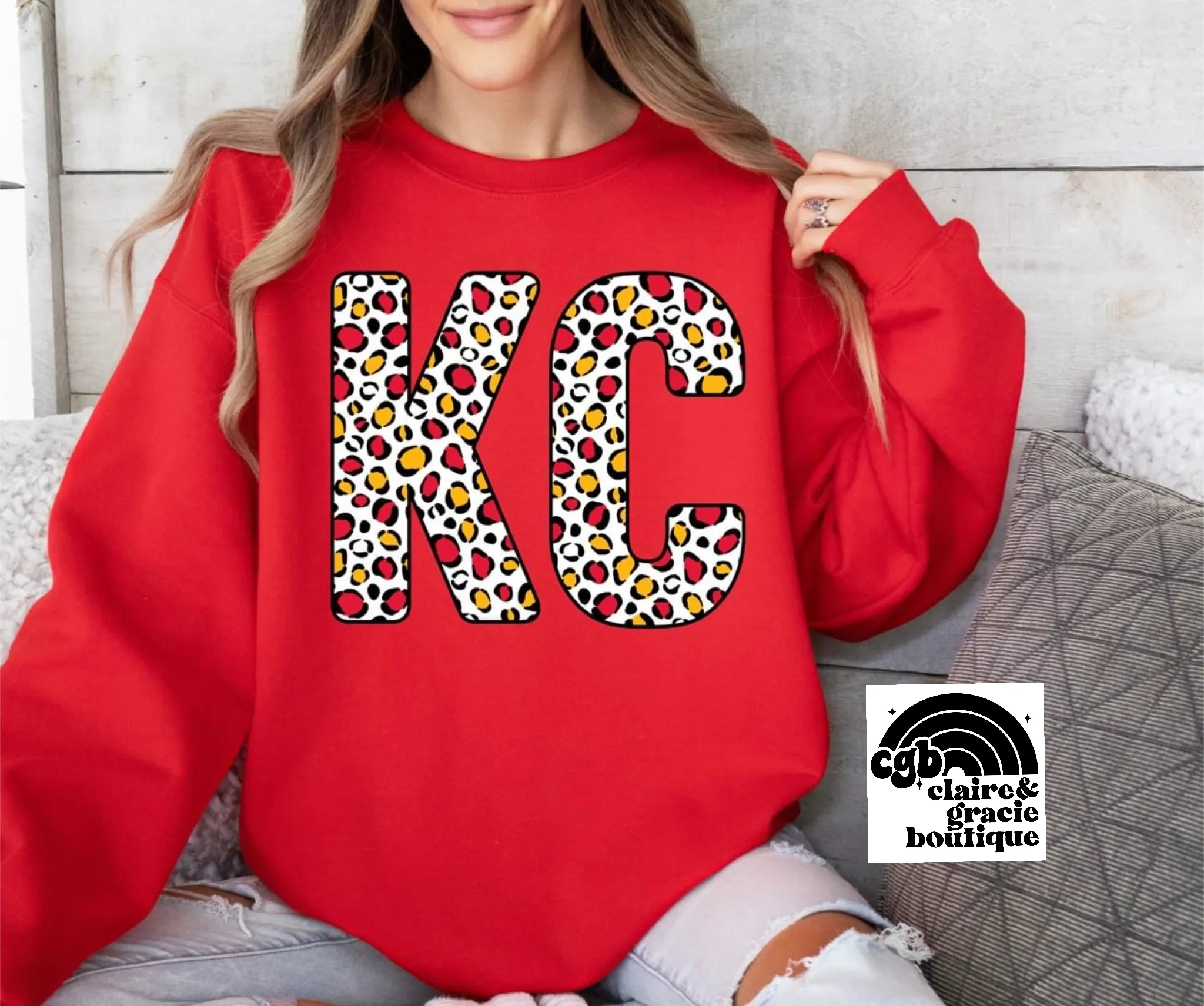 KC Bold Leopard Print Red | Kids & Adult Sizes | Choose your style