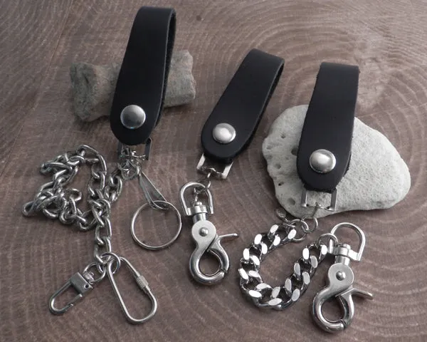 Leather Wallet Chain Loop and Snap Hook