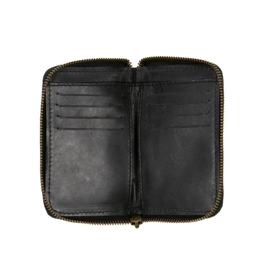 Leather Zip-up Wallet