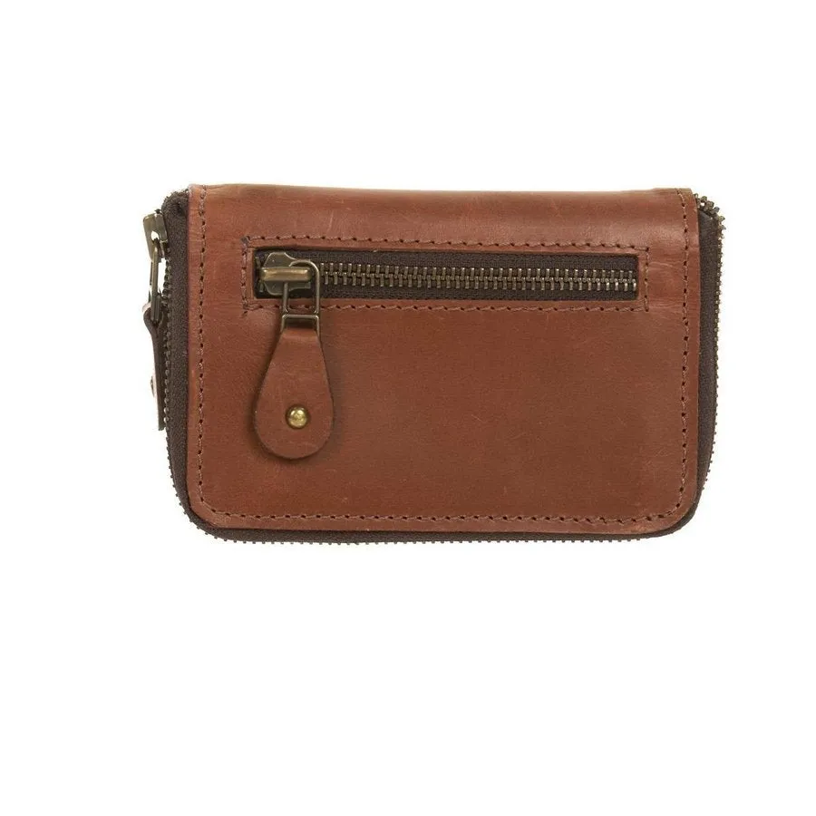 Leather Zip-up Wallet