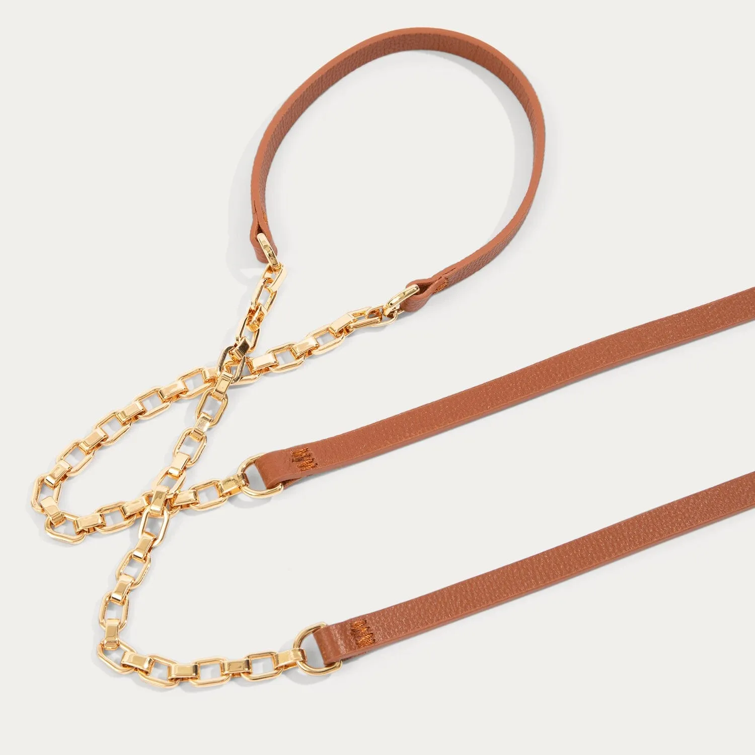 Lena Side Slot Crossbody Bandolier - Sienna/Gold