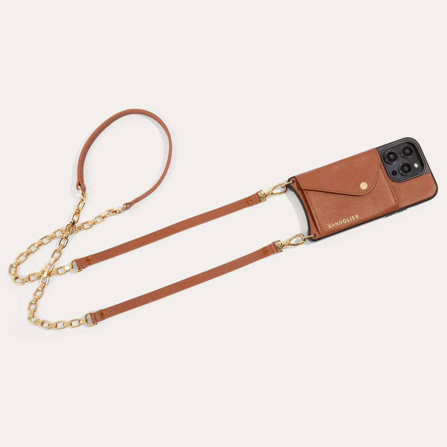 Lena Side Slot Crossbody Bandolier - Sienna/Gold