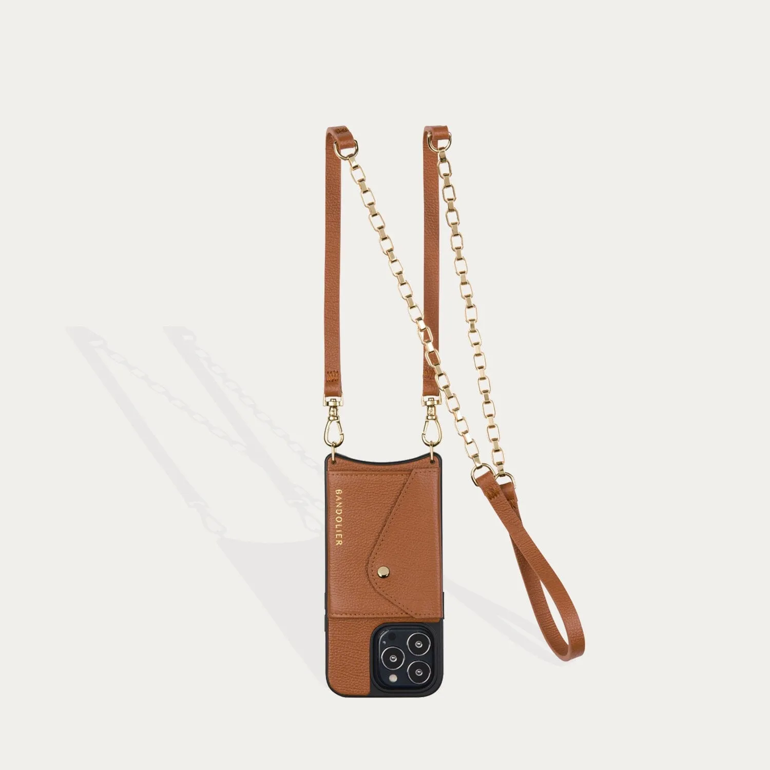 Lena Side Slot Crossbody Bandolier - Sienna/Gold