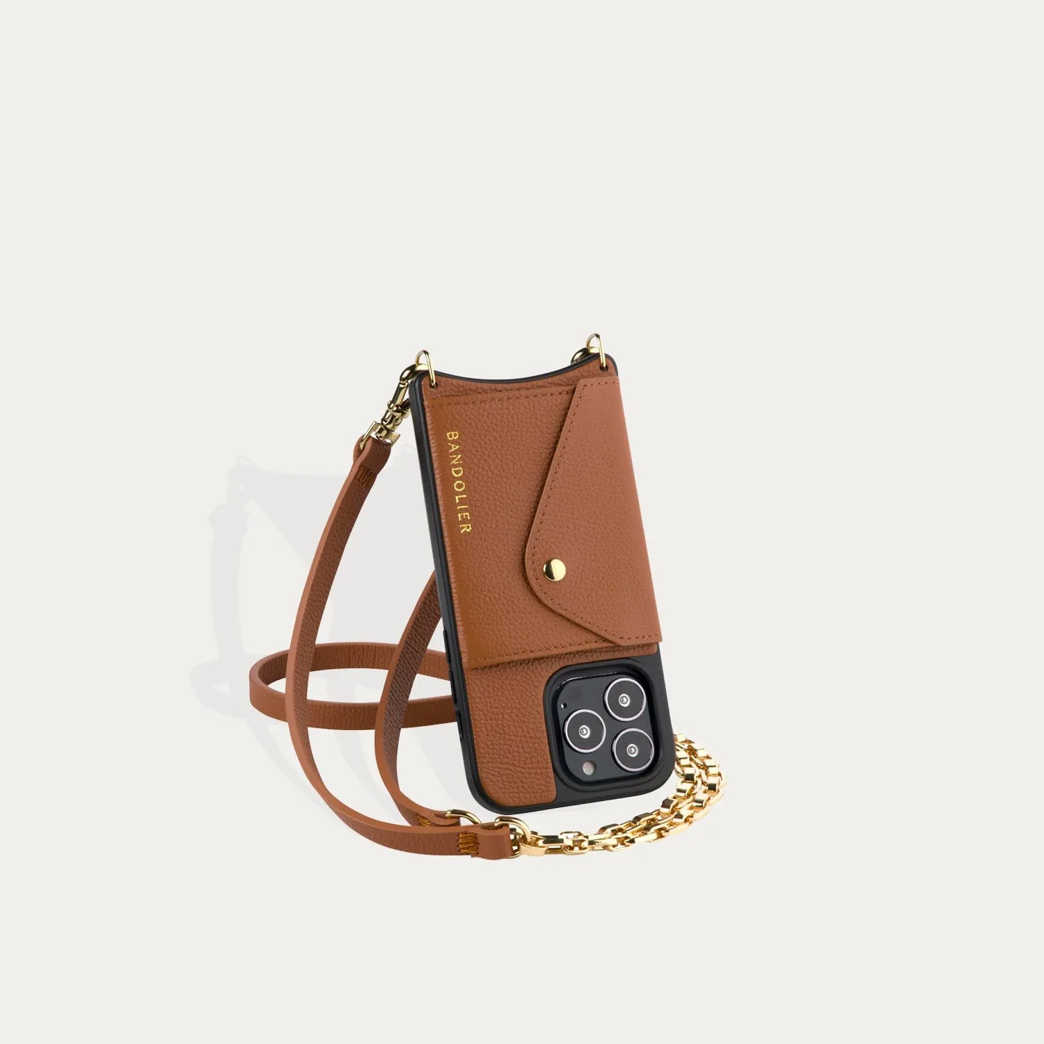 Lena Side Slot Crossbody Bandolier - Sienna/Gold