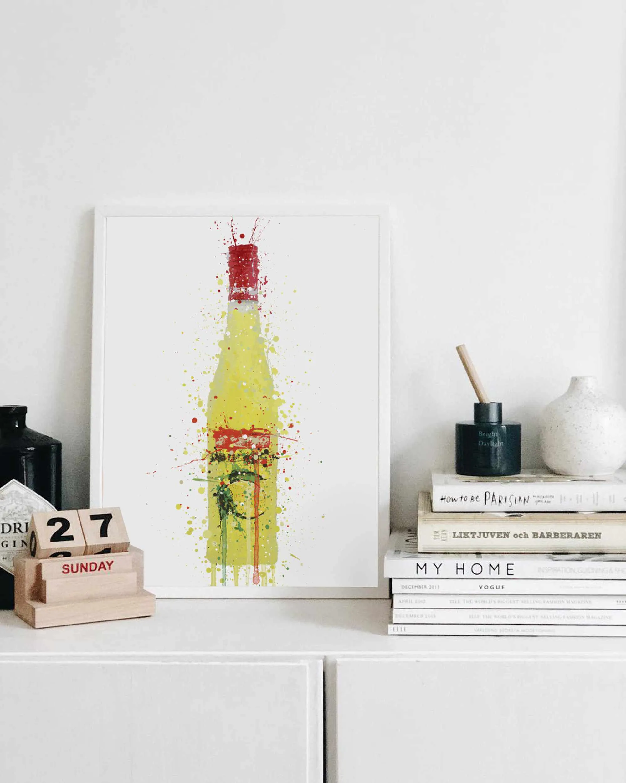 Liqueur Bottle Wall Art Print 'Citrus'