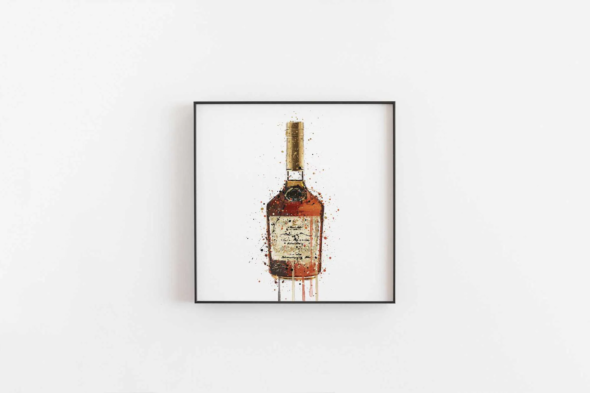 Liquor Bottle Wall Art Print 'Burnt Toffee'