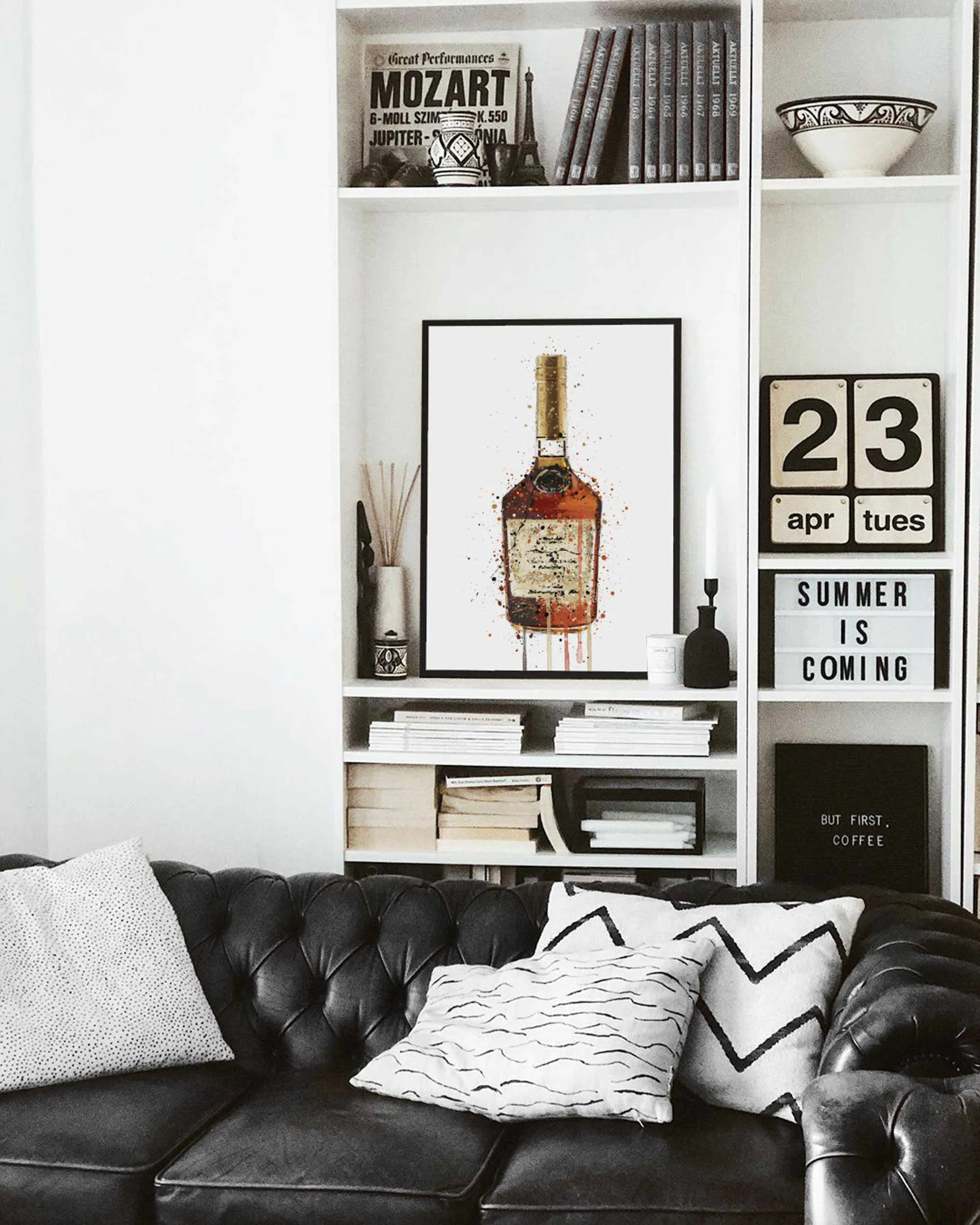 Liquor Bottle Wall Art Print 'Burnt Toffee'