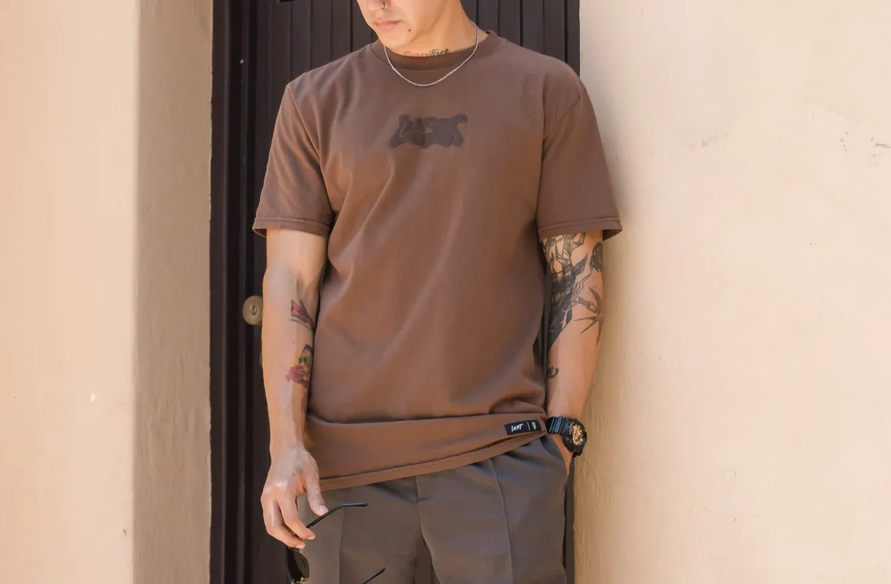 Lust Brand Melting Logo Brown Tee