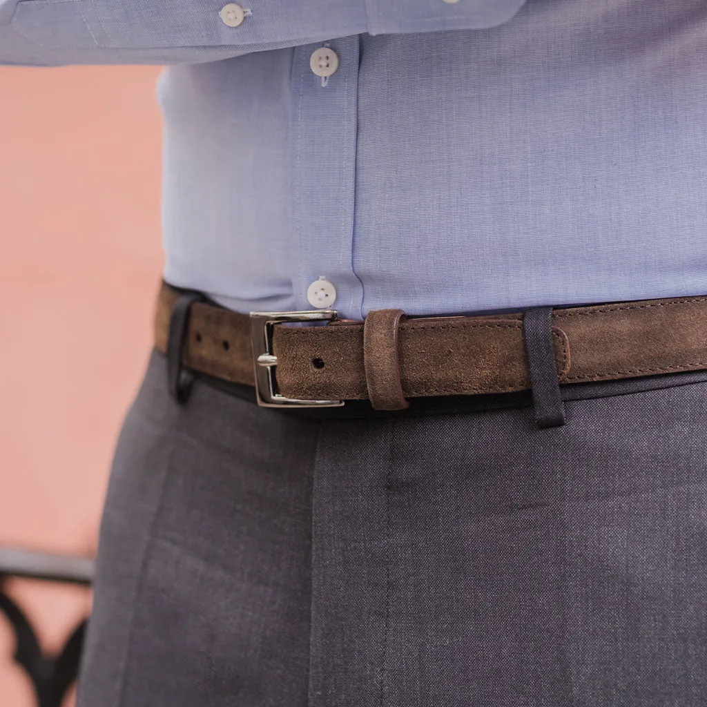 Men's Classic Leather Belt | Dark Olive Suede