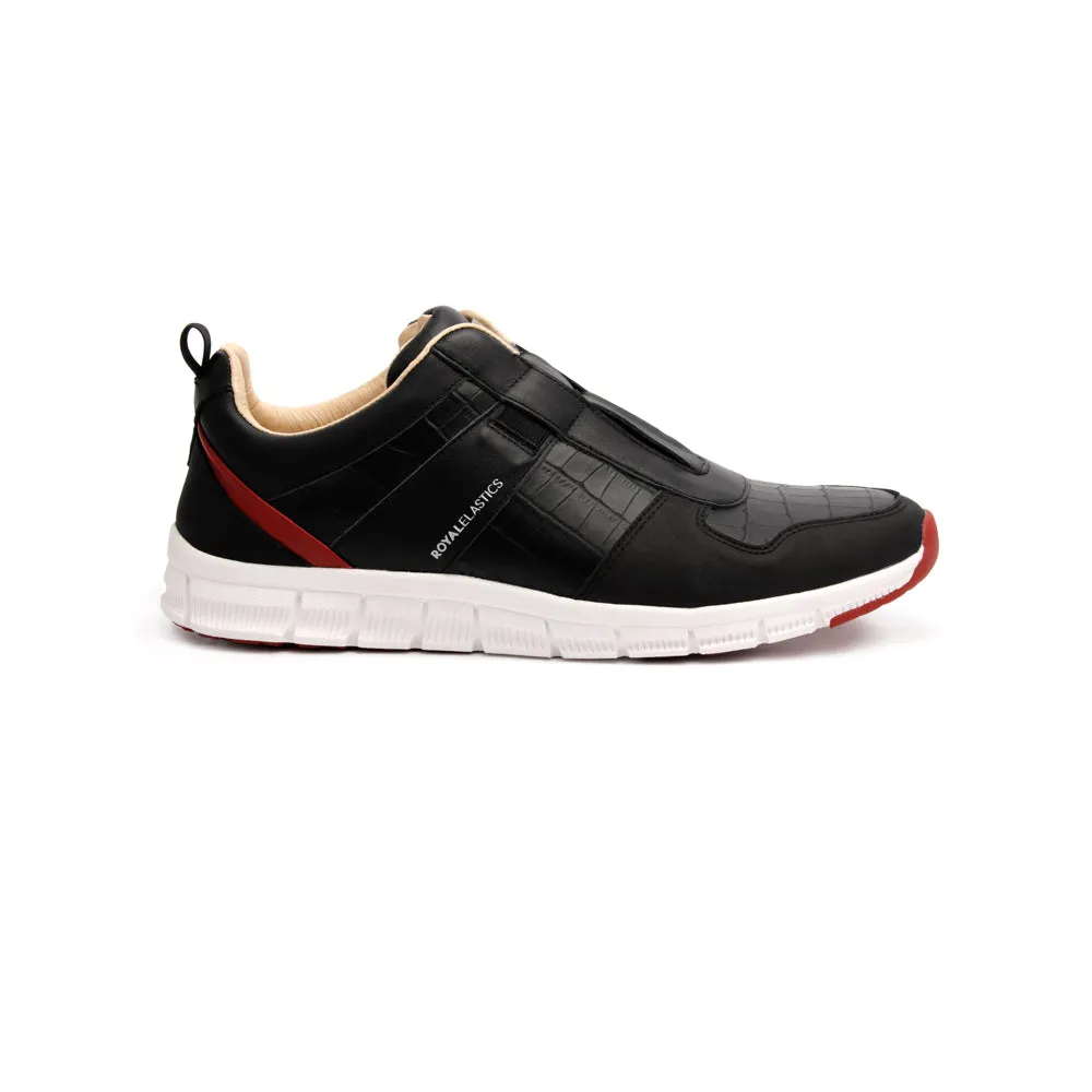 Men's Rider Black Red Blue Leather Sneakers 01184-915