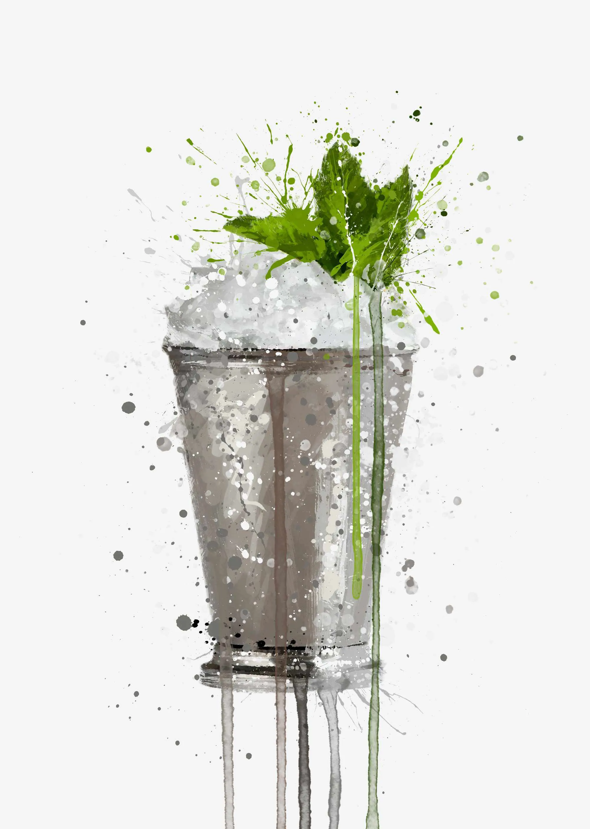 Mint Julep Cocktail Wall Art Print