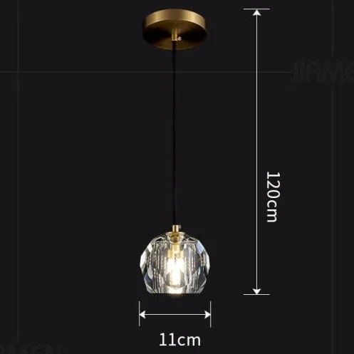 Modern Led Crystal Pendant Lamp Luxurious Hanging Light