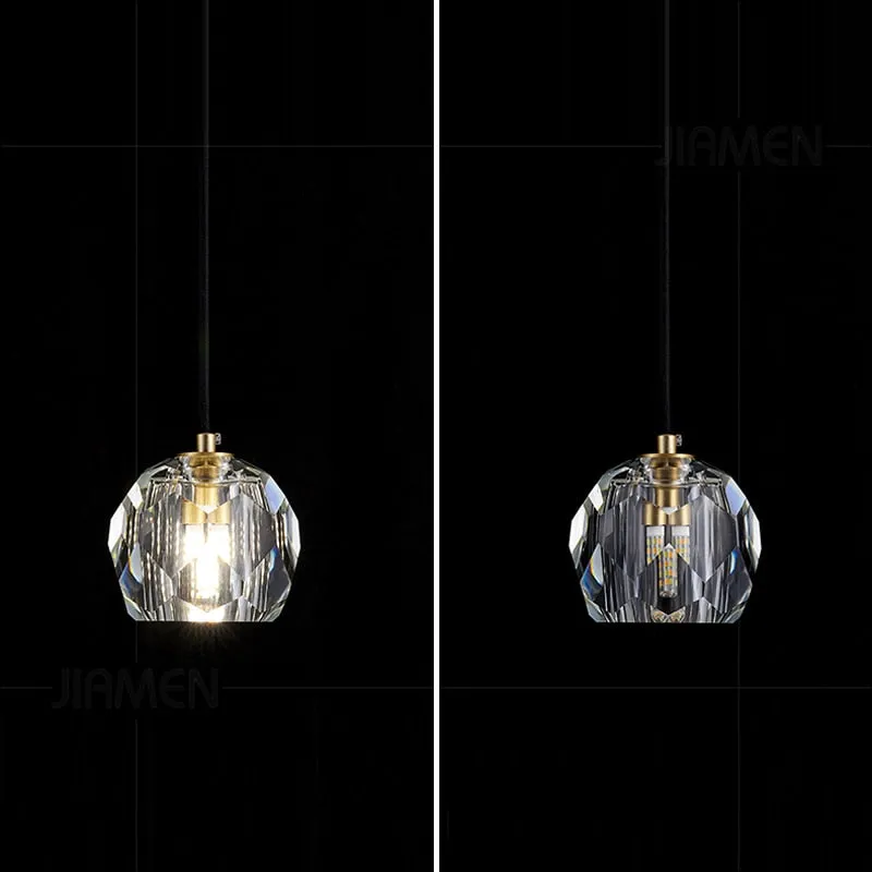 Modern Led Crystal Pendant Lamp Luxurious Hanging Light