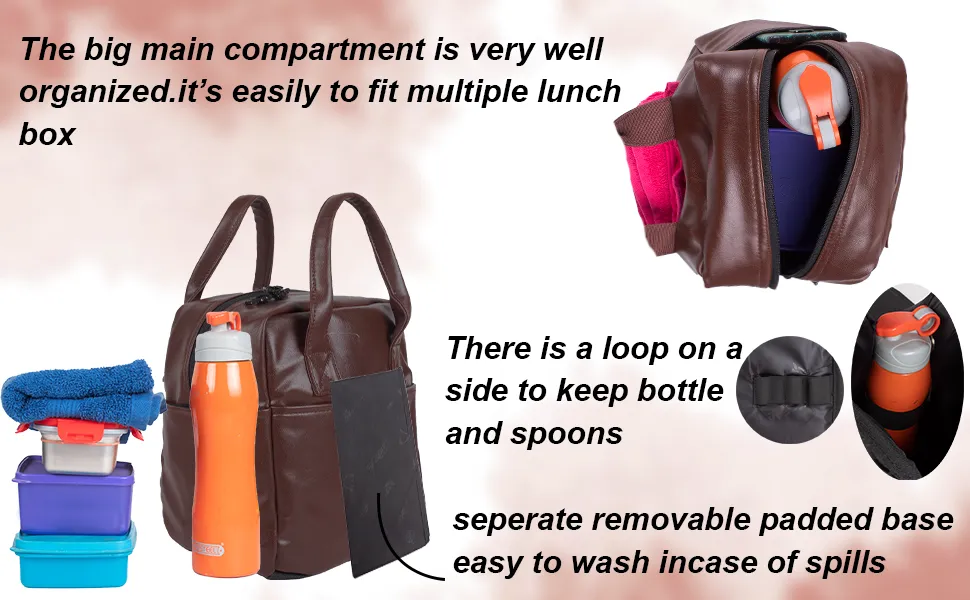 Stylish Tan 11L Lunch Bag with Insulated Interior