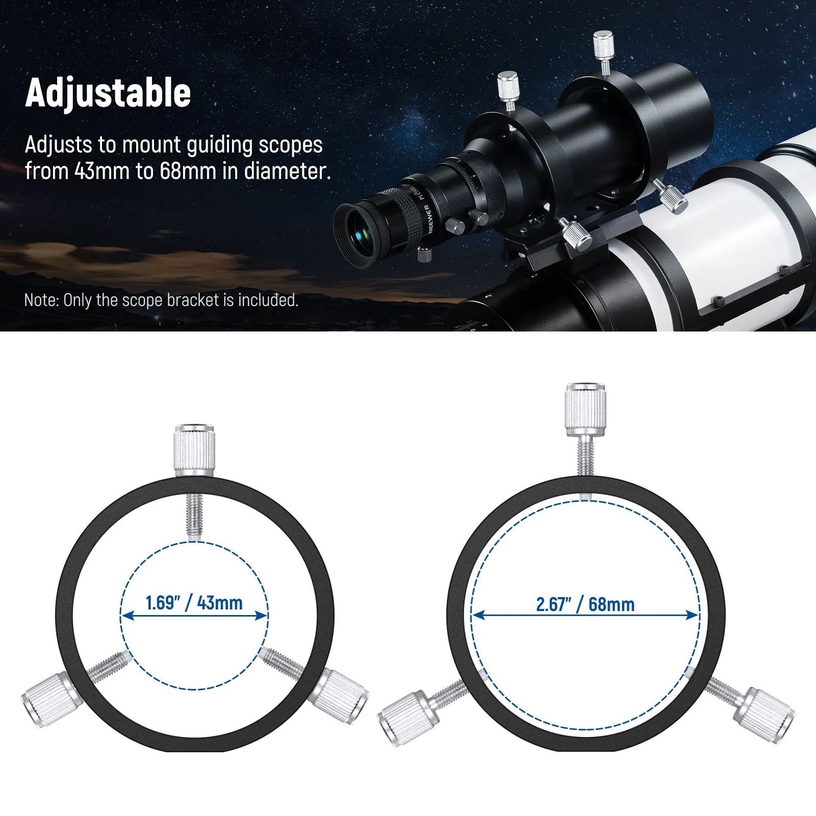 NEEWER LA-07 Adjustable Guiding Scope Ring Set