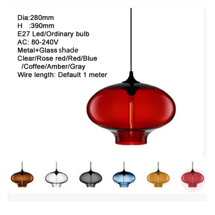 Nordic Style Modern Clear Glass Bowl Pendant Light