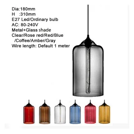 Nordic Style Modern Clear Glass Bowl Pendant Light