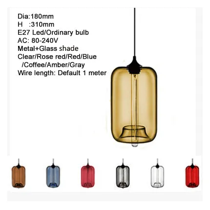 Nordic Style Modern Clear Glass Bowl Pendant Light