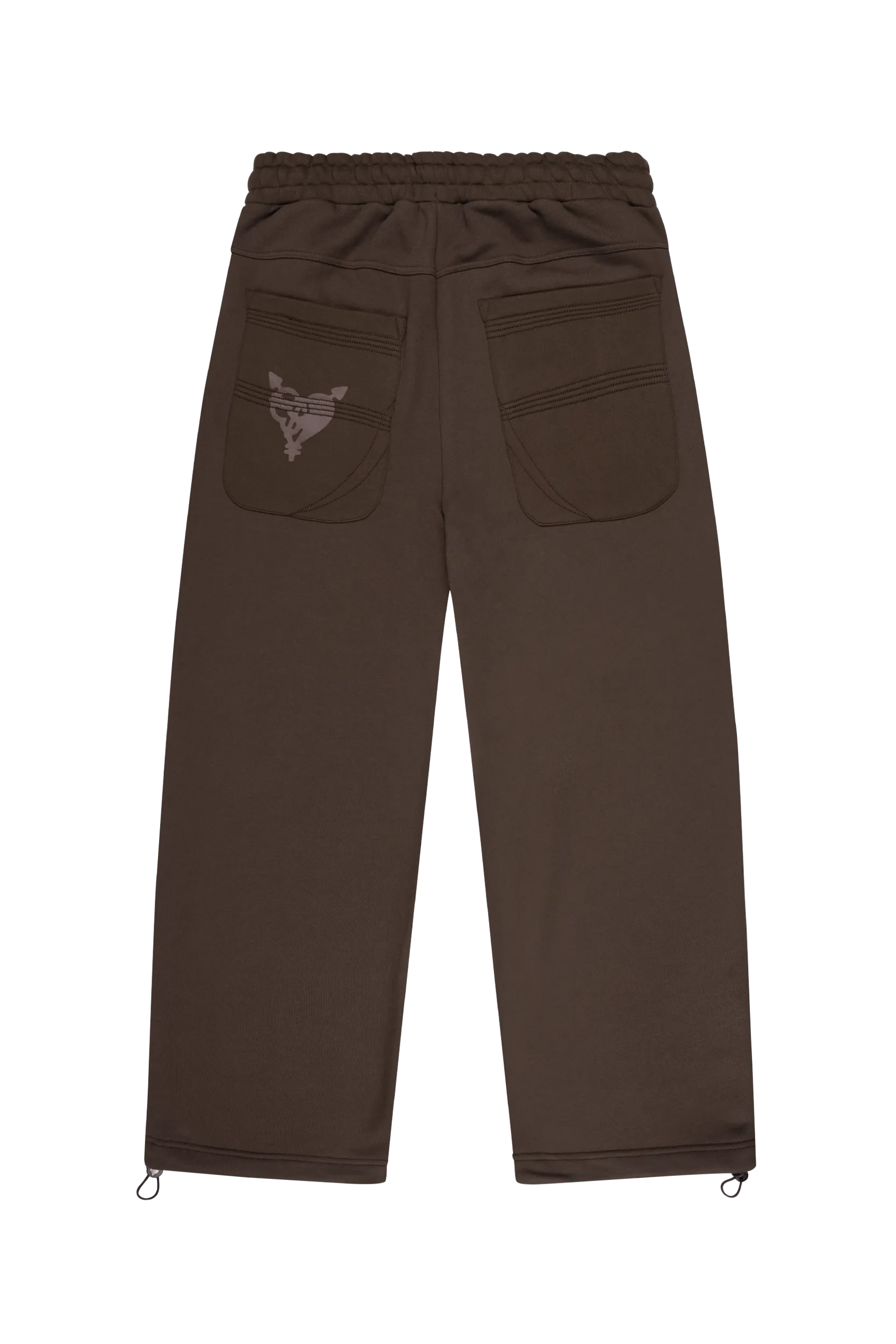 OPEN LEG CHOCOLATE BROWN JOGGER