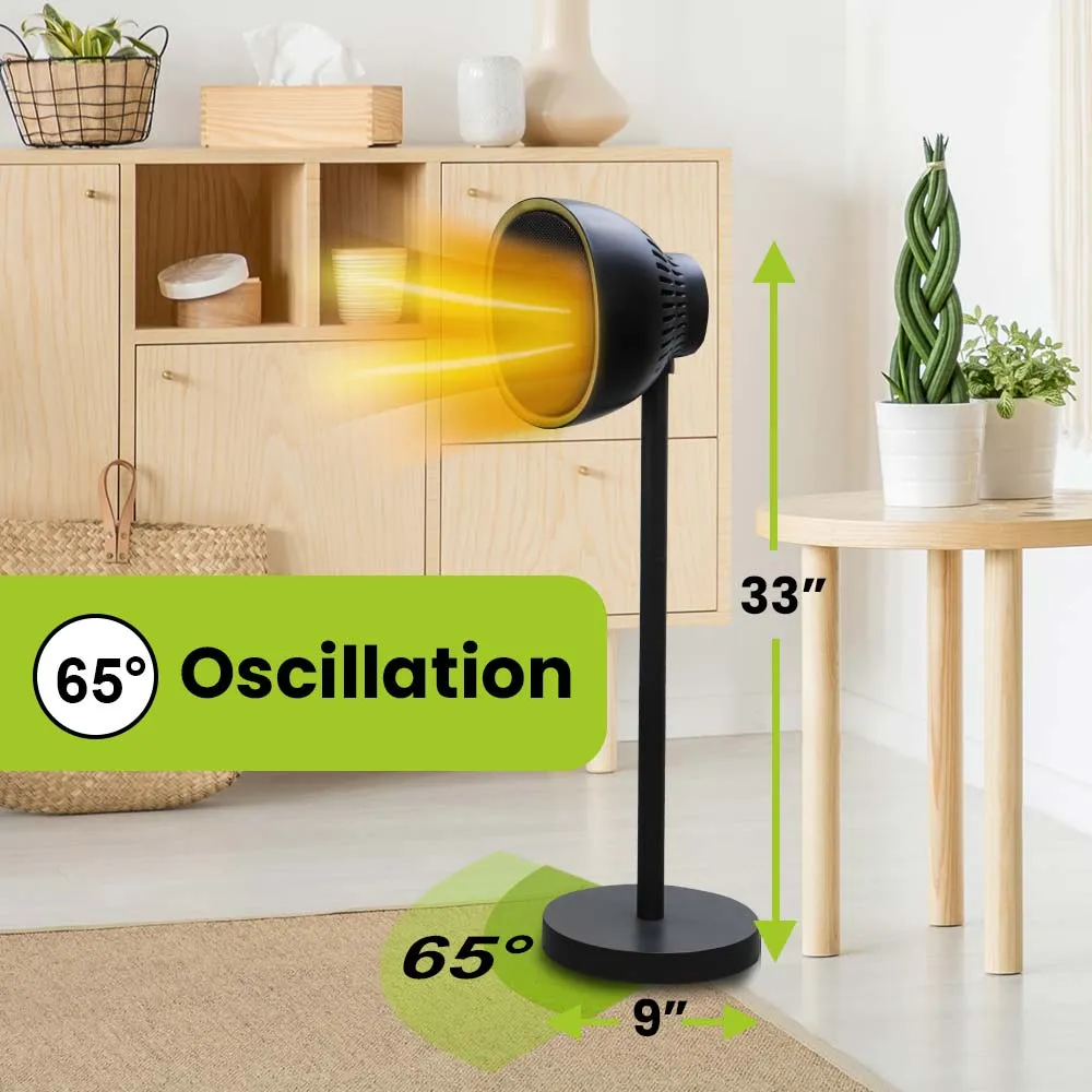 Oscillating Heater - 65 rotation, remote control - Gorilla Gadgets