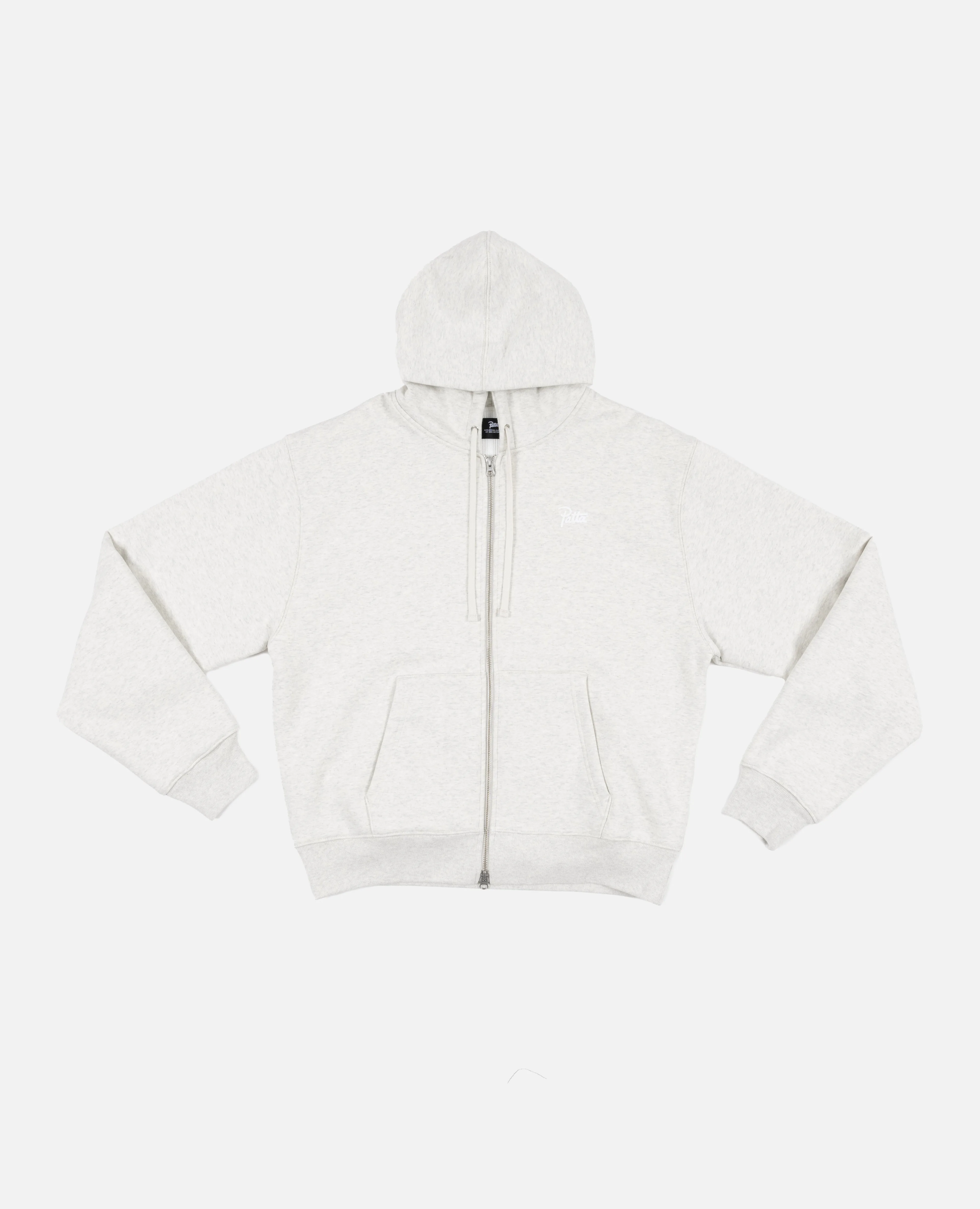 Patta Basic Waffle Zip Hooded Sweater (Melange Grey)