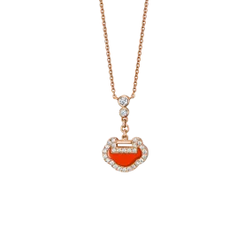 Petite Yu Yi Necklace Red Agate