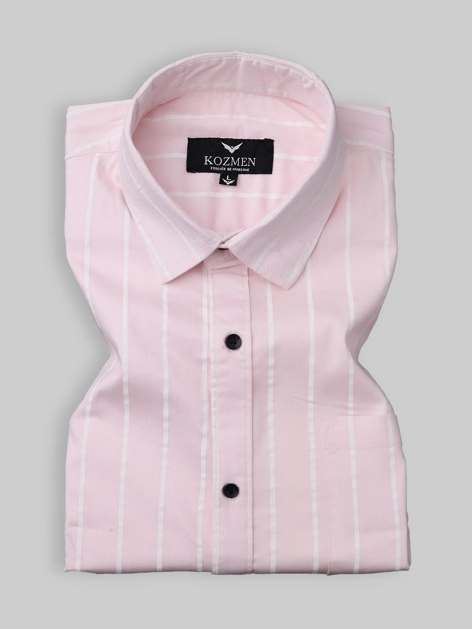 Pink And White Authentic Stripe Casual Shirt