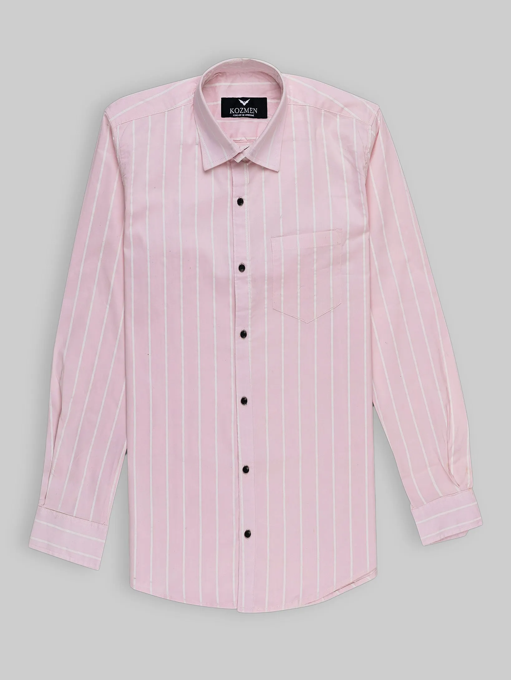 Pink And White Authentic Stripe Casual Shirt