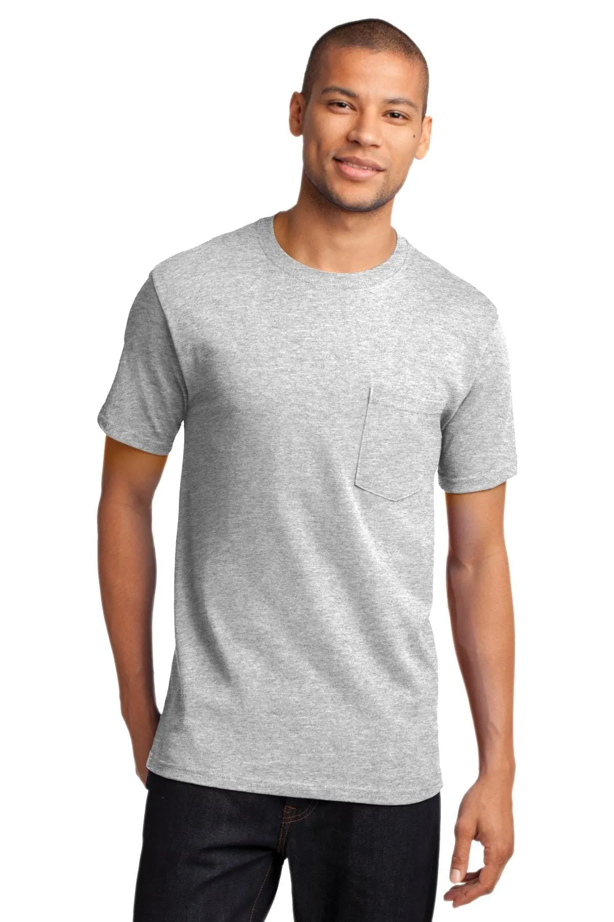 Port & Company Heavyweight Cotton Pocket Tee Shirt