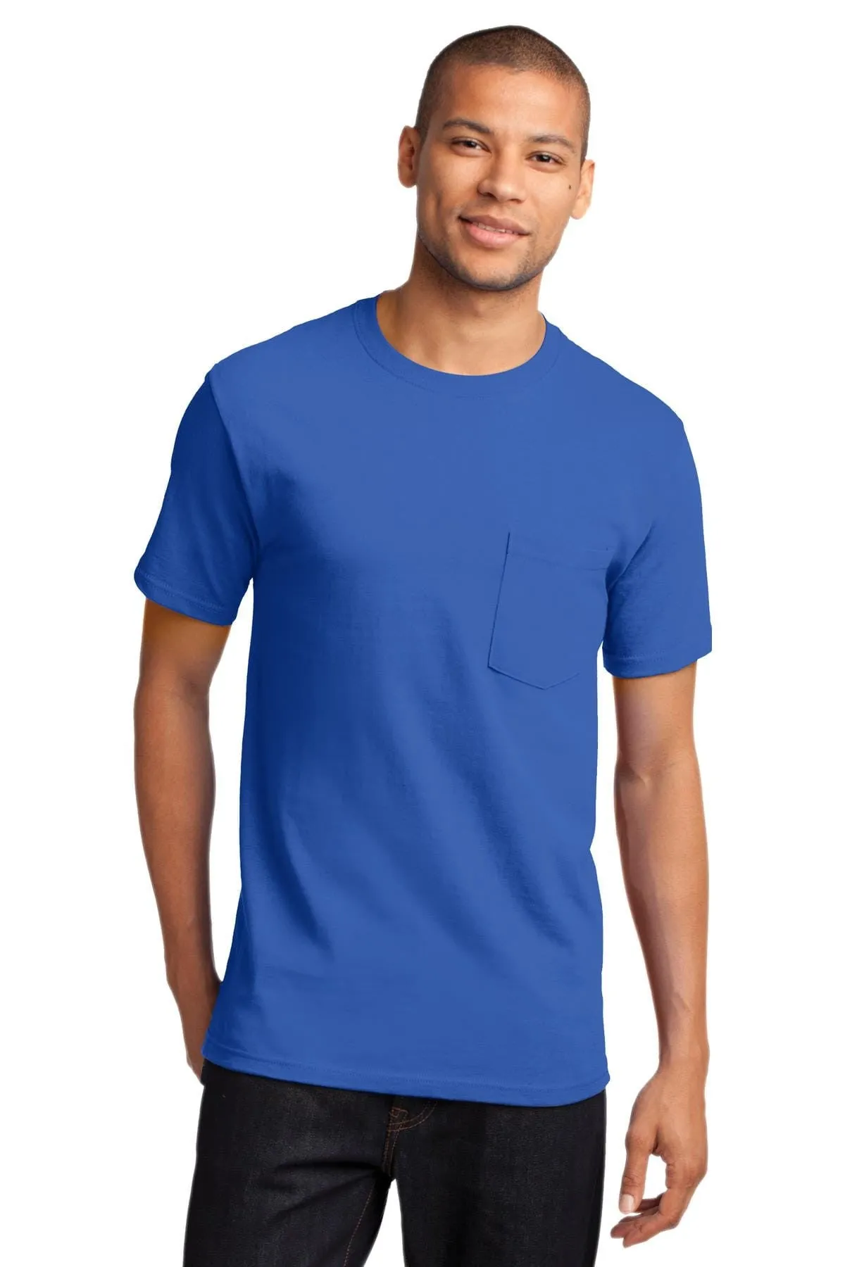 Port & Company Heavyweight Cotton Pocket Tee Shirt