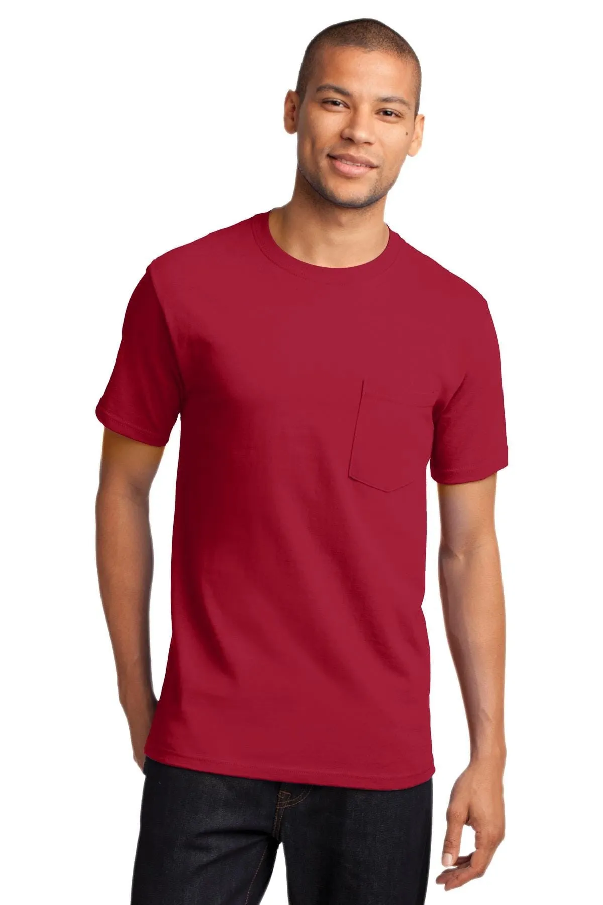 Port & Company Heavyweight Cotton Pocket Tee Shirt