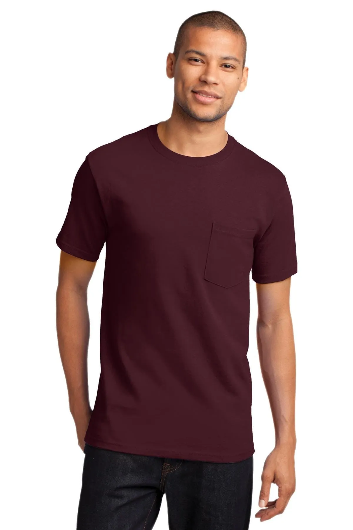 Port & Company Heavyweight Cotton Pocket Tee Shirt