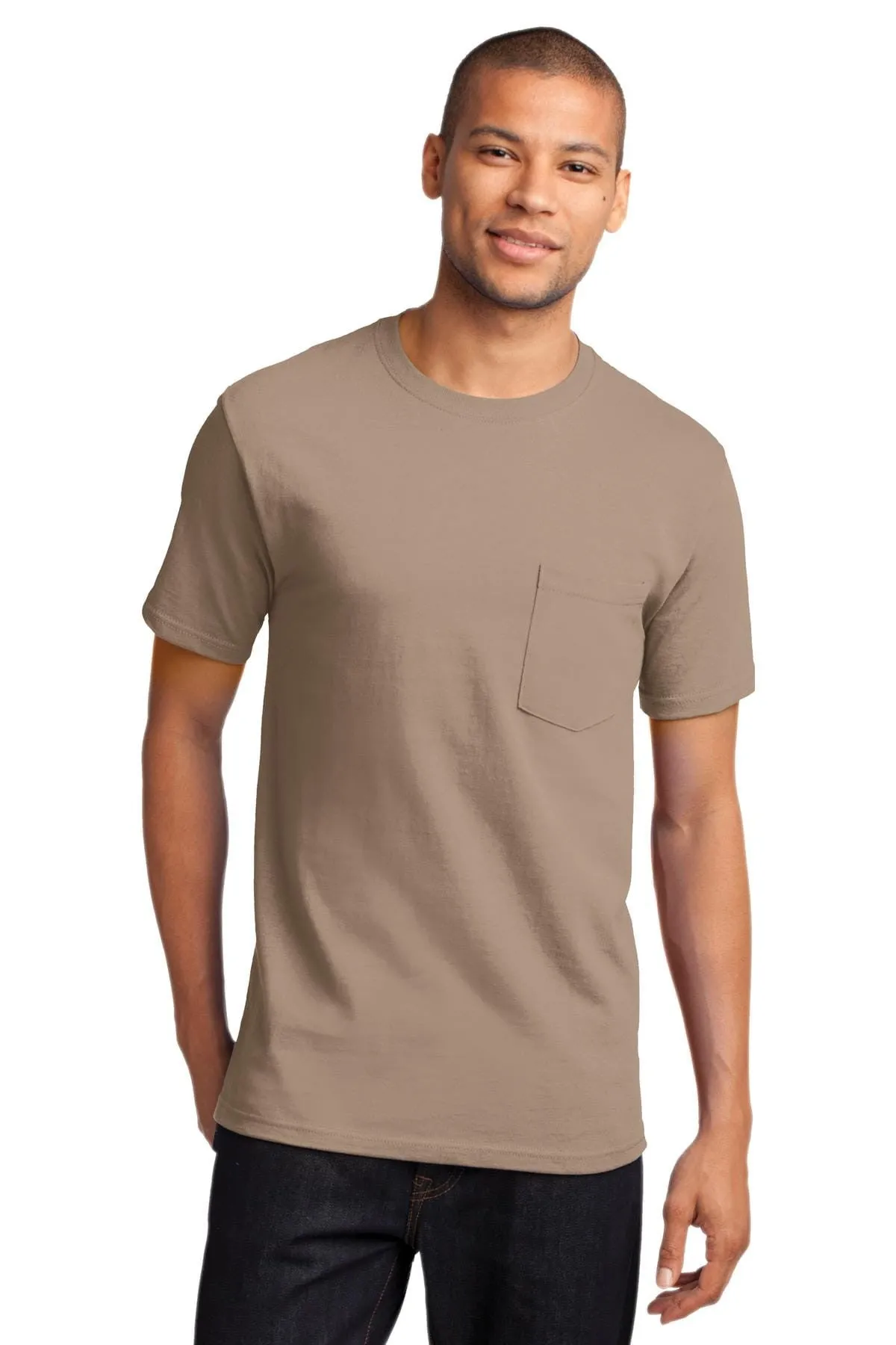 Port & Company Heavyweight Cotton Pocket Tee Shirt