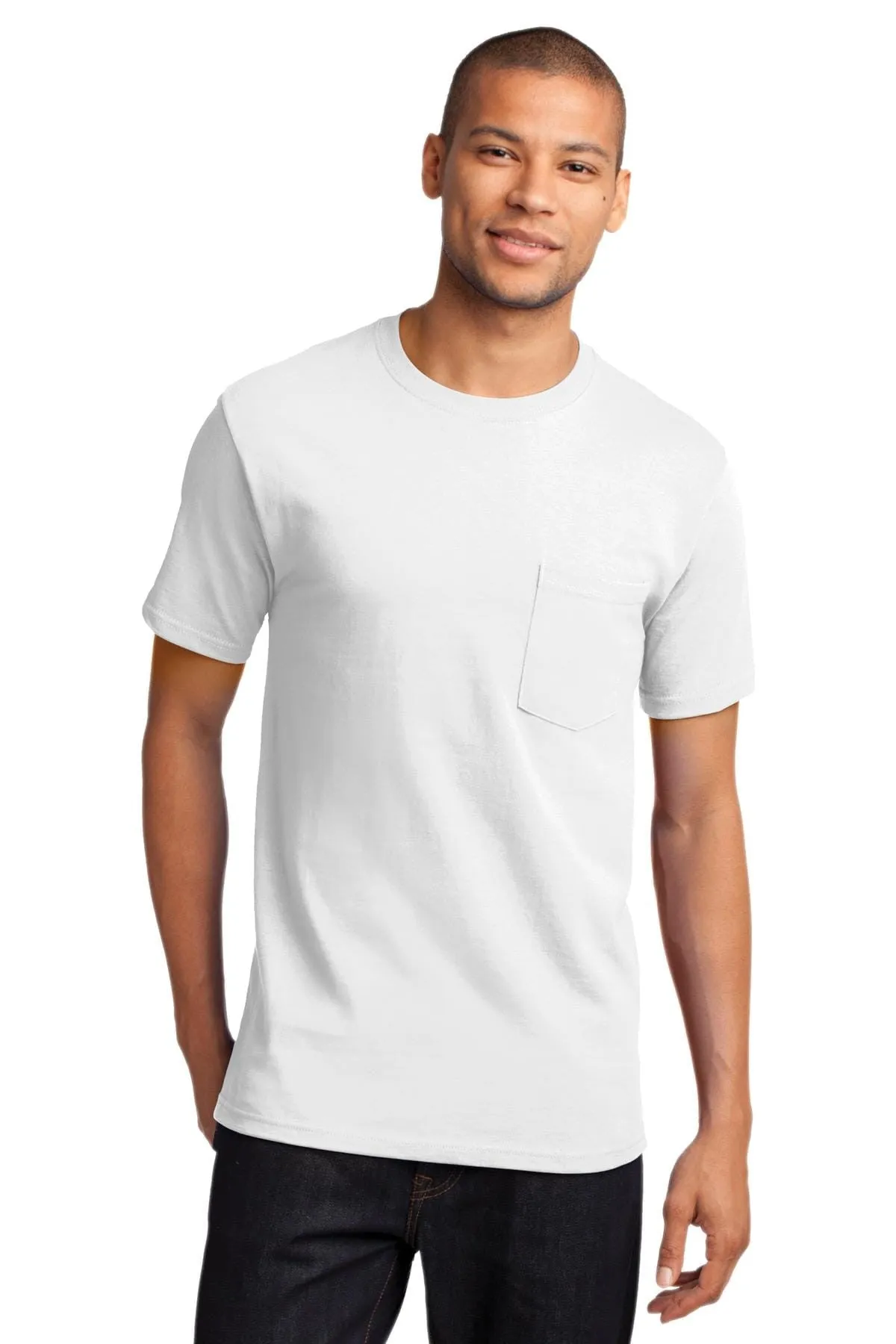 Port & Company Heavyweight Cotton Pocket Tee Shirt