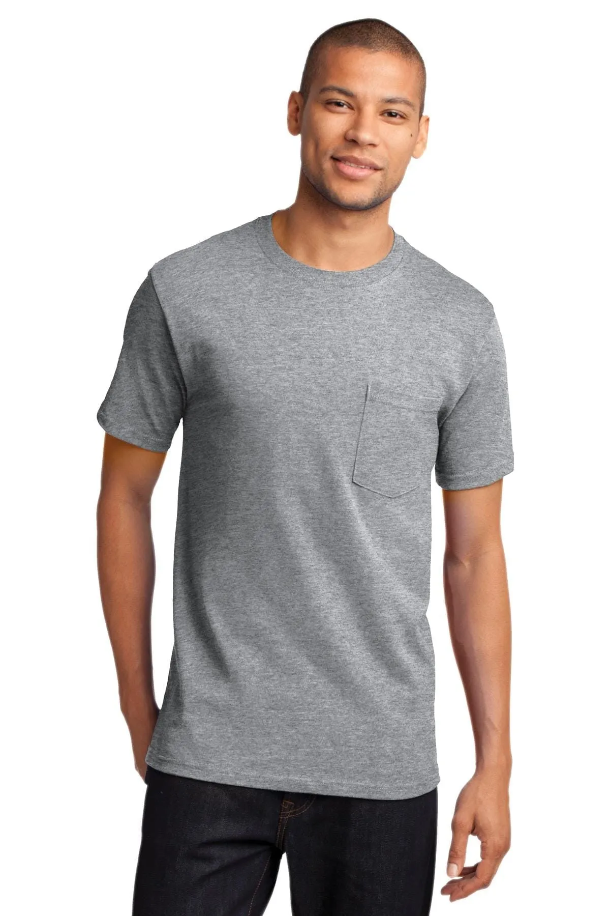 Port & Company Heavyweight Cotton Pocket Tee Shirt