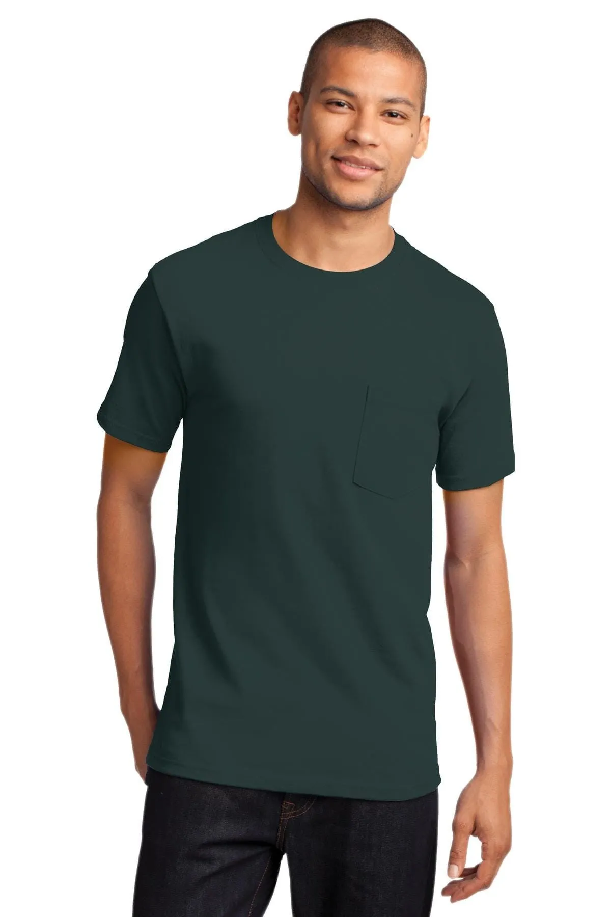 Port & Company Heavyweight Cotton Pocket Tee Shirt