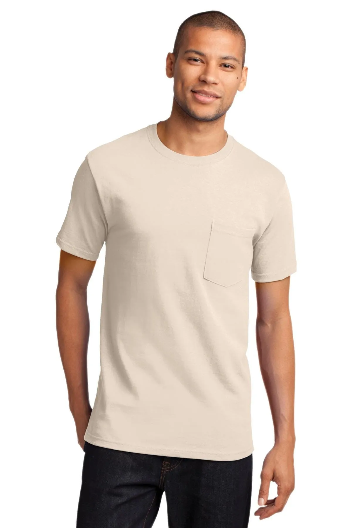 Port & Company Heavyweight Cotton Pocket Tee Shirt