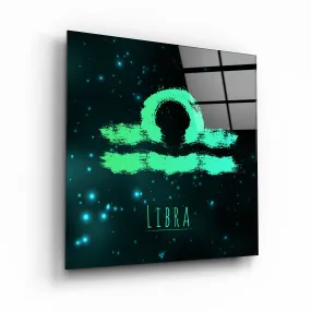 ."Zodiac V2 - Libra". Glass Wall Art