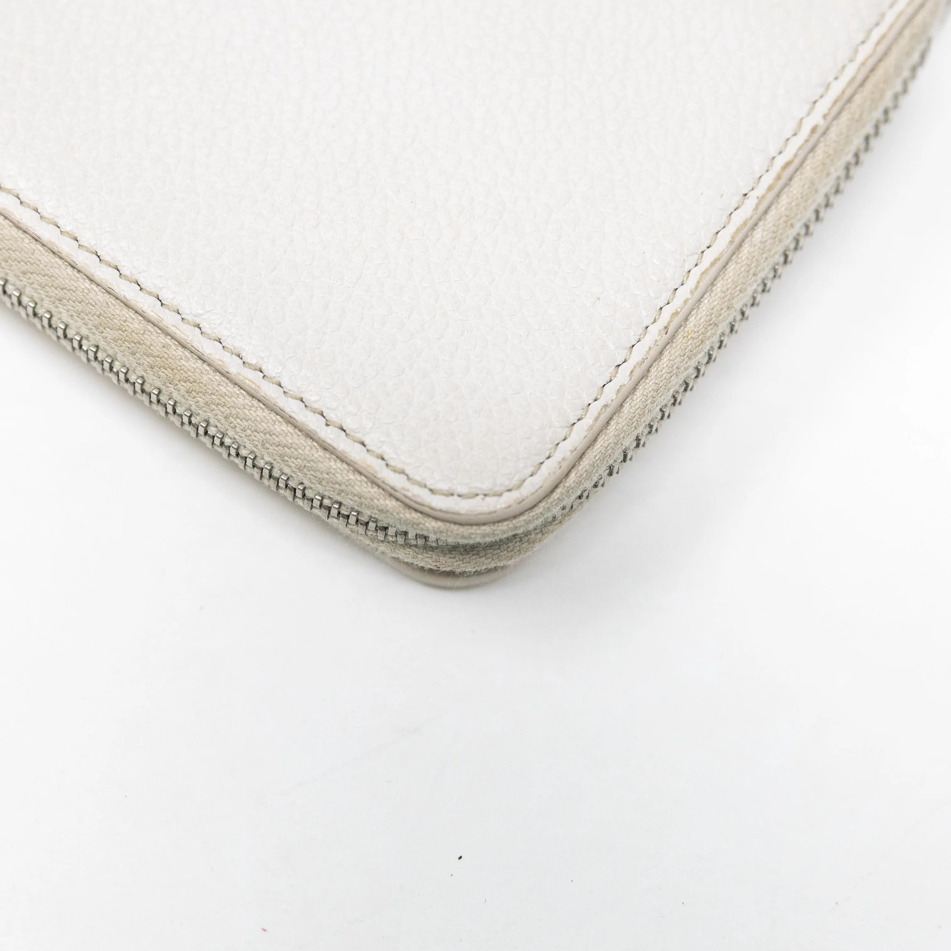 Saint Laurent White Compact Wallet