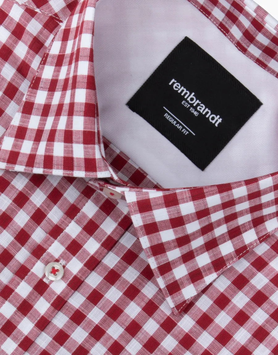 Sinatra Red Gingham Shirt