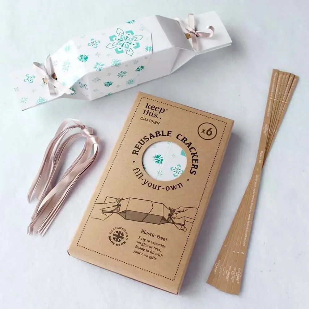 Six Reusable Christmas Crackers by Keep This Cracker