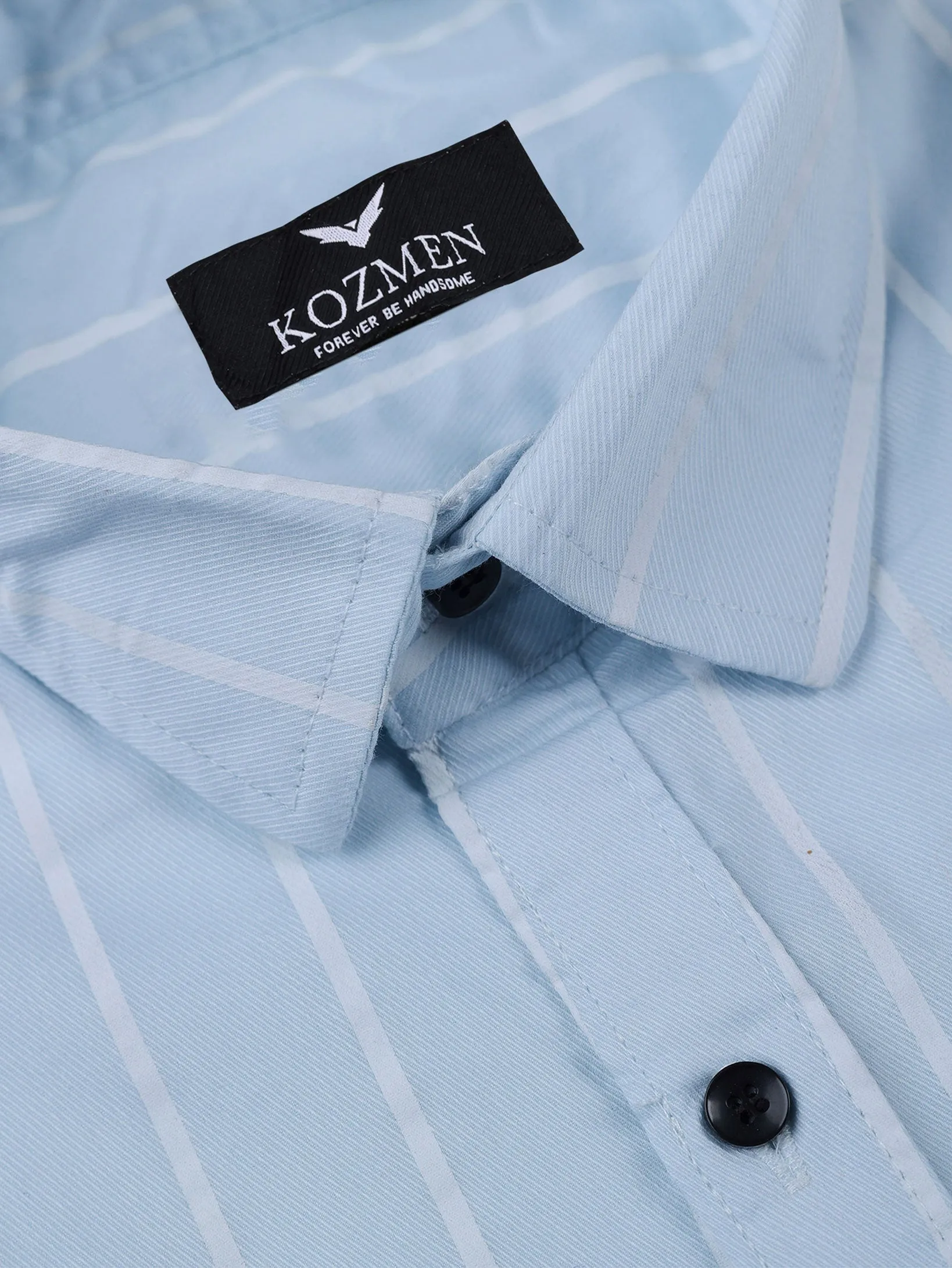 Sky Blue And White Authentic Stripe Casual Shirt