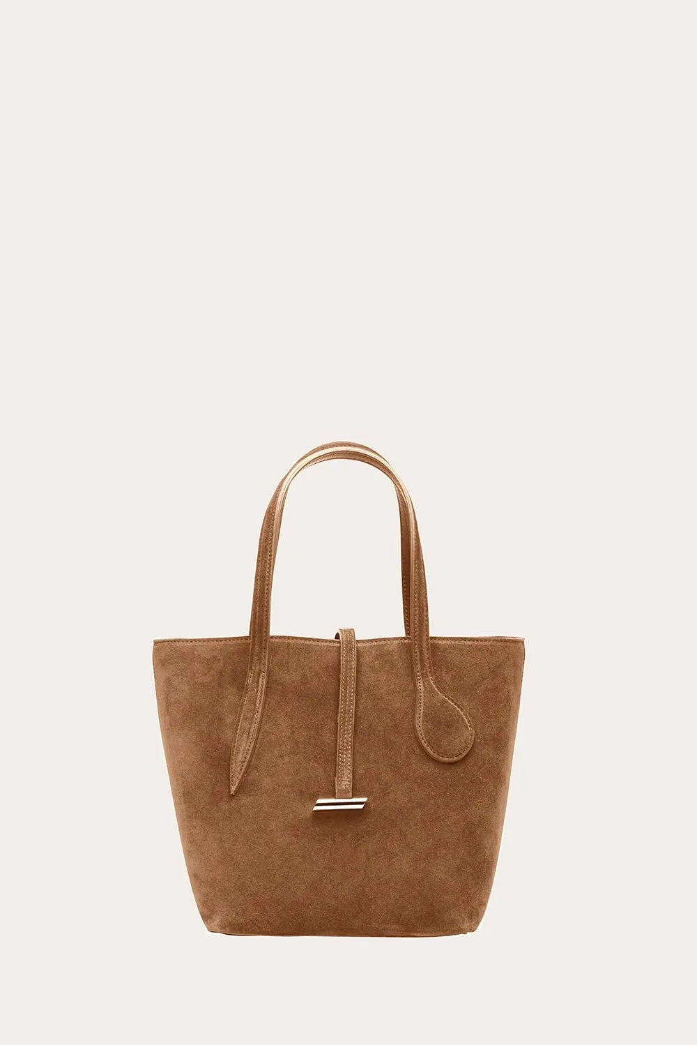 Sprout Tote Mini Chestnut Suede